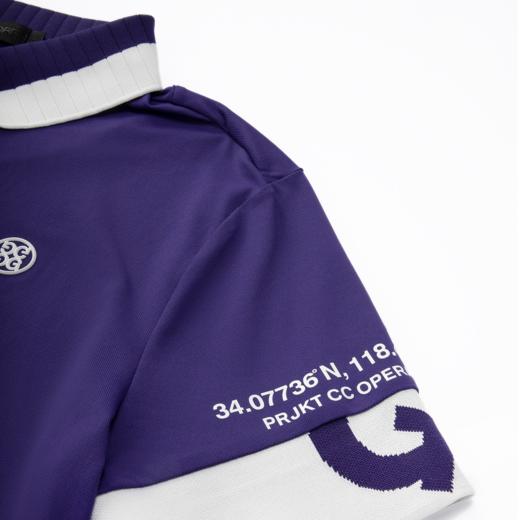 G家男士半拉链短袖高品质版本! 紫色百搭经典版型M224119 商品图2