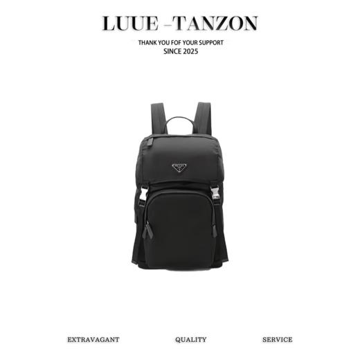 普拉达 正面徽标尼龙书包背包 双肩包（LZ） 商品图0