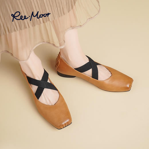 Reemoor睿慕2025秋季新款猪鼻子玛丽珍芭蕾舞单鞋R2V541 商品图14