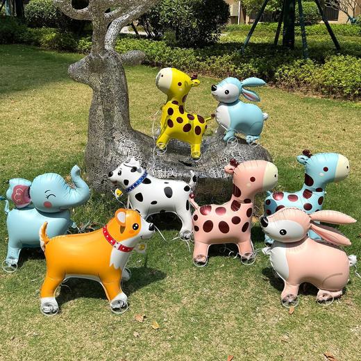 赠送打气筒【带娃神器！会走路的气球】动物气球带轮立体卡通气球溜娃玩具Q版可走路动物气球儿童生日装饰品。ra 商品图1