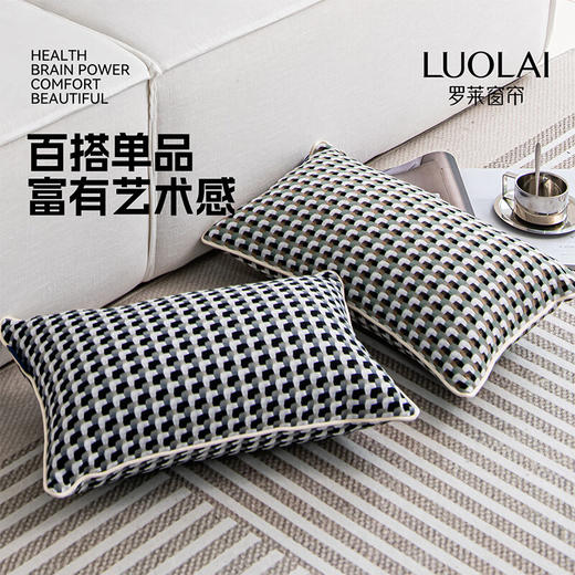罗莱软装-画廊格抱枕  45*45 商品图5