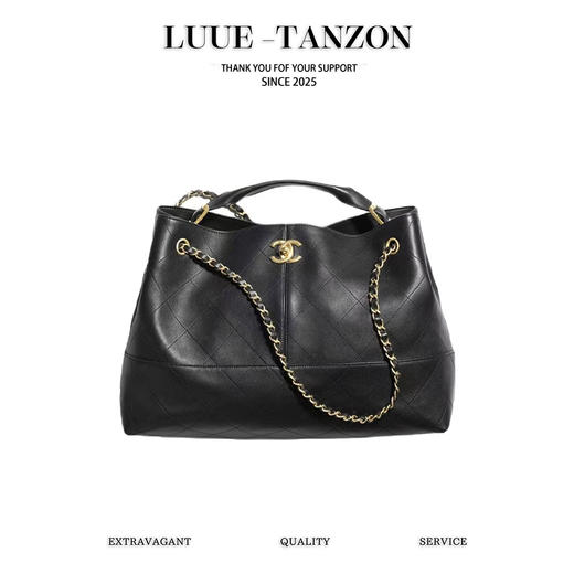 香奈儿 25A 级手工坊 购物袋 原厂黑牛 小号（LZ） 商品图0