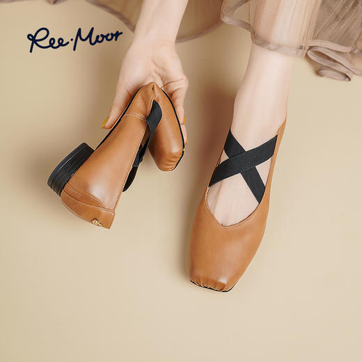 Reemoor睿慕2025秋季新款猪鼻子玛丽珍芭蕾舞单鞋R2V541 商品图12