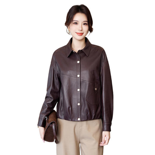 TC 23536皮衣外套夹克小个子机车真皮绵羊皮 商品图4