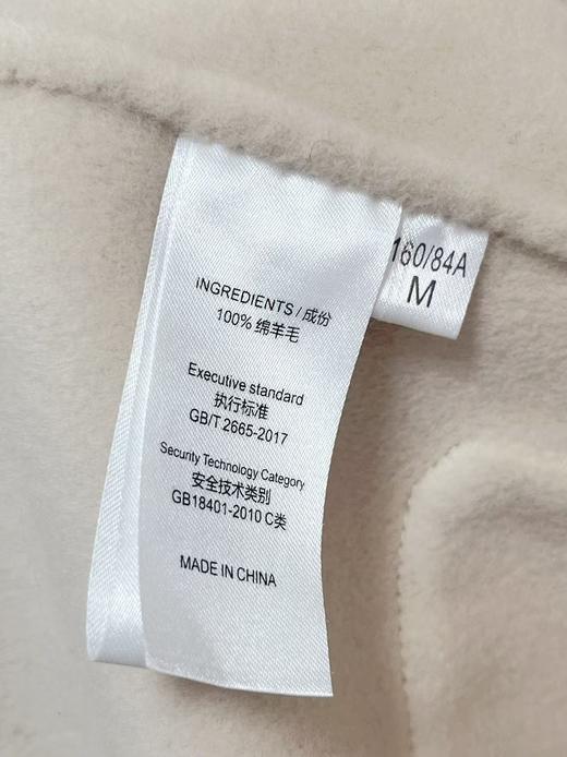 【高端系列】手工定制2352款100%绵羊毛双面尼门襟双粒扣大衣-喜出 商品图5