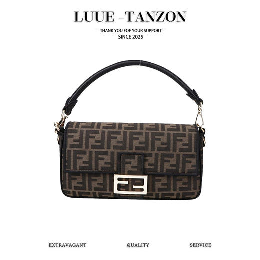 芬迪  中号 Baguett老花刺绣法棍（LZ） 商品图0