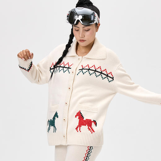 手工哈尼绣羊绒开衫  SJF97W240N 商品图3