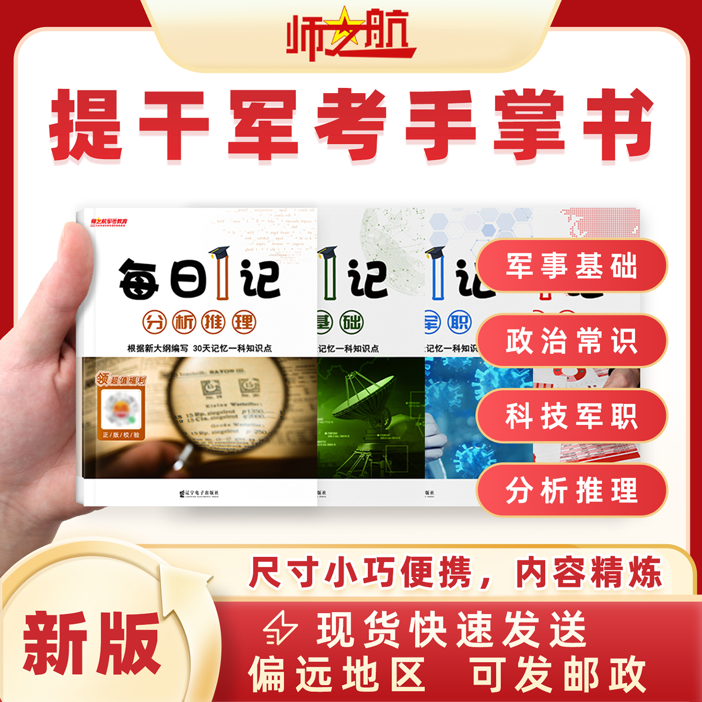 2026军考本科毕业士兵提干军事政治科技常识分析每日一记背诵手册