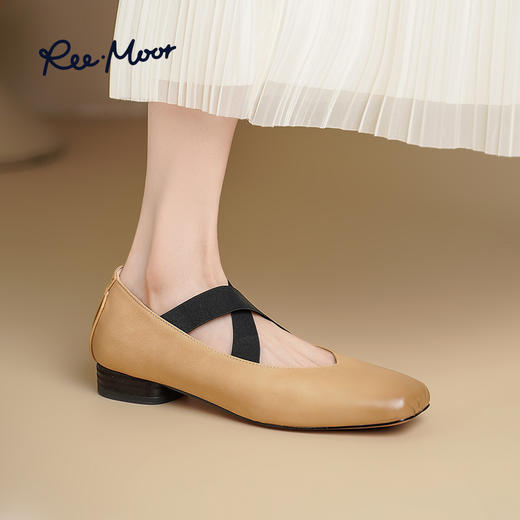 Reemoor睿慕2025秋季新款猪鼻子玛丽珍芭蕾舞单鞋R2V541 商品图10