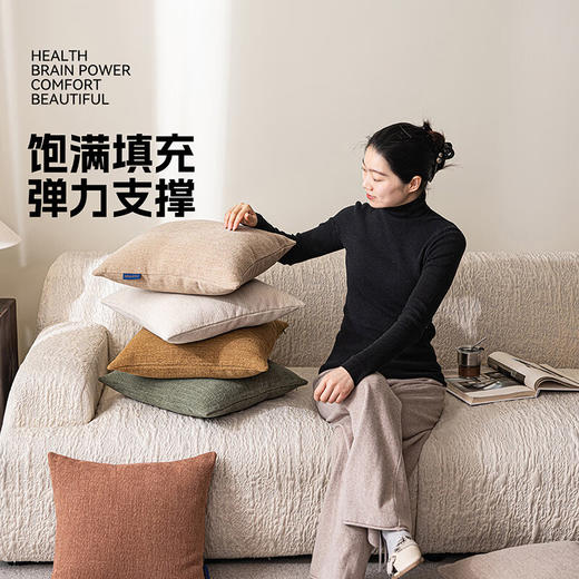 罗莱软装-禅意麻抱枕 45*45 商品图5