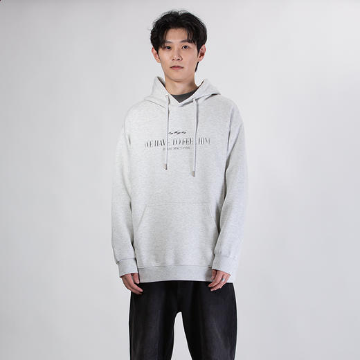 DRONKOO 2025 连帽前后多排字母印花微阔中厚卫衣 商品图3