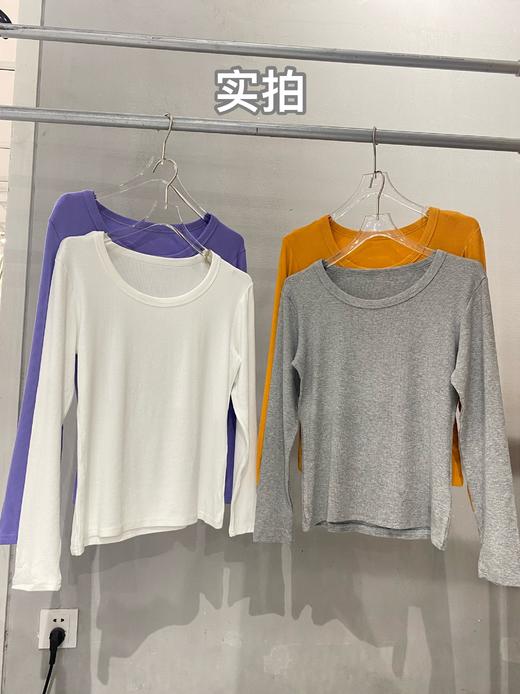 【YW】无忧购韩版百搭螺纹棉显瘦鹅蛋领面膜T（截单后3-5天发货) 商品图12