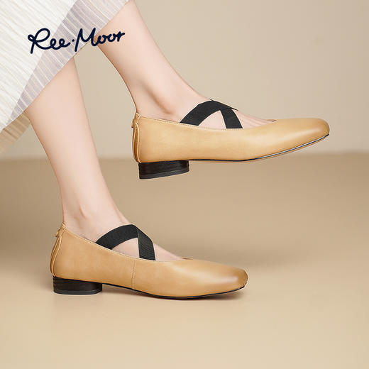 Reemoor睿慕2025秋季新款猪鼻子玛丽珍芭蕾舞单鞋R2V541 商品图8