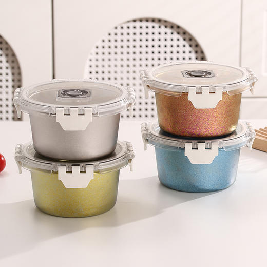 【纯钛圆形保鲜盒】食品级全钛保鲜盒圆形带盖密封家用冰箱收纳盒小容量防漏两用 商品图10