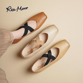 Reemoor睿慕2025秋季新款猪鼻子玛丽珍芭蕾舞单鞋R2V541