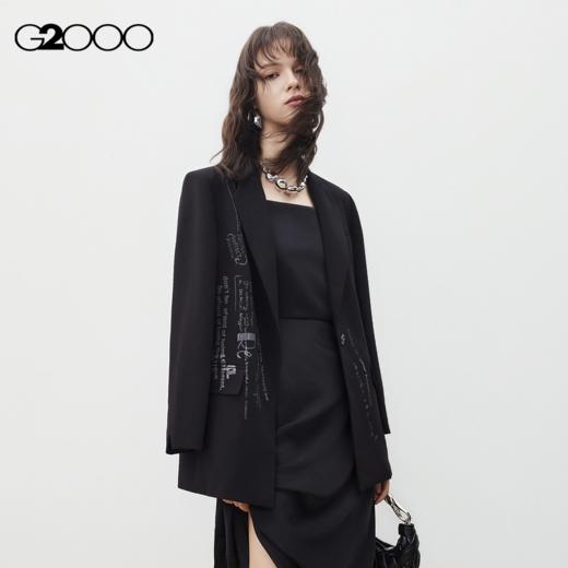 G2000【个性印花/多面弹性/商场新款】女装F  W25时尚中性休闲西服56211756 商品图0
