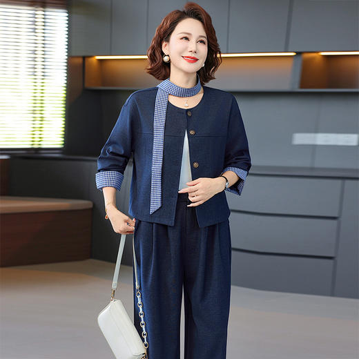 FW 8523小香风套装两件套小西装外套上衣阔腿裤 商品图1