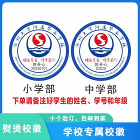 定制深圳大学附属华南学校校徽定做礼服布标姓名贴章可缝制包邮51