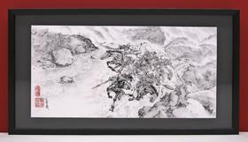 【南漫珍藏系列】南漫X夏伟义-五虎下梁山复刻版画连框