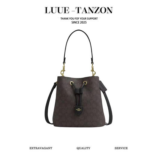 蔻驰 CBH07 经典老花Rowan抽绳水桶包 （SS） 商品图0