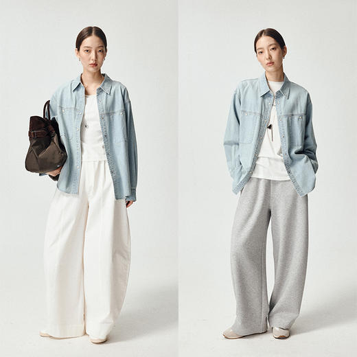 UMILAB｜锋芒*英国Stela同源 100%棉重工水洗经典廓形衬衫BH1311W 商品图3