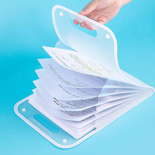 广博学生系列开学季文具手提款试卷资料分类袋13层透明A76005-W 商品图3