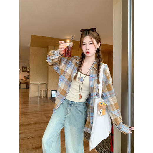 <曾小咸推荐>现货秒杀 ！微信超特价！韩系撞色格子衬衫 日常169.99 立减80 秒杀89.99！！花朵吊带背心 日常99.99 立减60 秒杀39.99！！ 商品图3