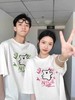 【YW】无忧购韩系ins百搭休闲卡通印花180g纯棉情侣短袖T恤（截单后3-5天发货) 商品缩略图5