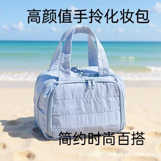 【大容量化妆包】旅行防水洗漱包 外出便携分区分层简约收纳包 国庆出游好物  商品图2