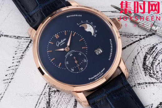 AI格拉苏蒂 原创偏心系列 有“德味儿”的腕表 原创90偏心大日历月相 男士腕表 商品图3