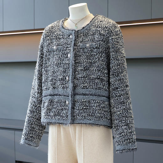 FW 8525小香风短外套时尚呢上衣 商品图3