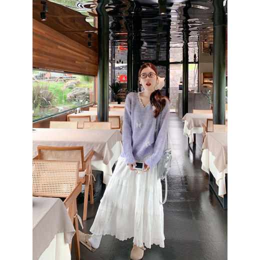 <曾小咸推荐>2.6现货秒杀 ！微信超特价！蕾丝花边立体蝴蝶毛衣 日常189.99 立减100 秒杀89.99！！ 商品图4