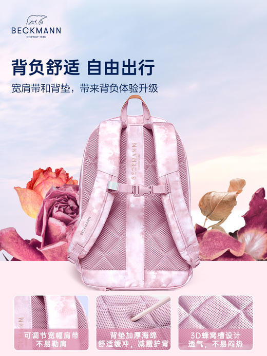 【超模君严选】挪威Beckmann 贝克曼Ubran倾城系列 减负护脊书包 30L 适合初高年级 身高155cm以上 男女孩双肩包 商品图1