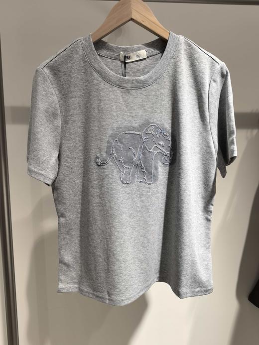 P&X设计师女装 针织短款T恤 灰色 825202203A 商品图0