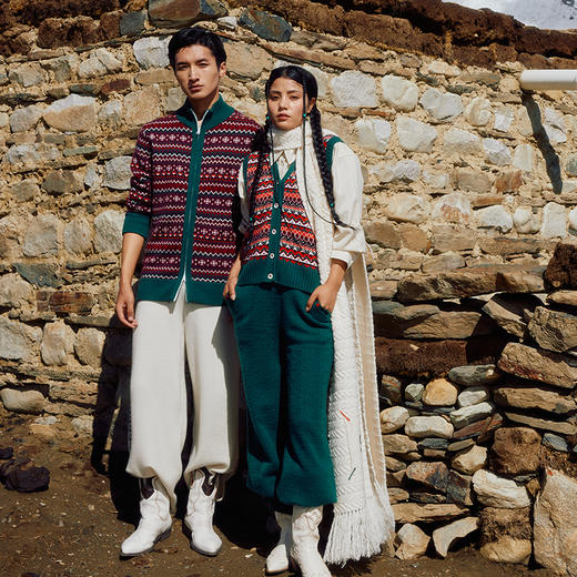 羊绒V领无袖开衫  SJF97W300N 商品图1