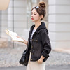 连帽牛仔外套新款小个子女生流行复古做旧上衣褂子短款XGJ5816 商品缩略图2