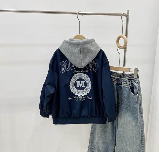 点此购买 120-170儿童春秋季假两件连帽外套 xb 328079 商品图7