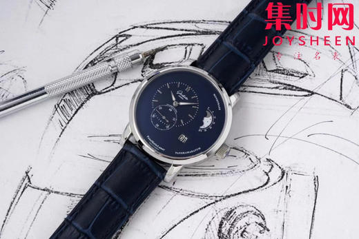 AI格拉苏蒂 原创偏心系列 有“德味儿”的腕表 原创90偏心大日历月相 男士腕表 商品图2