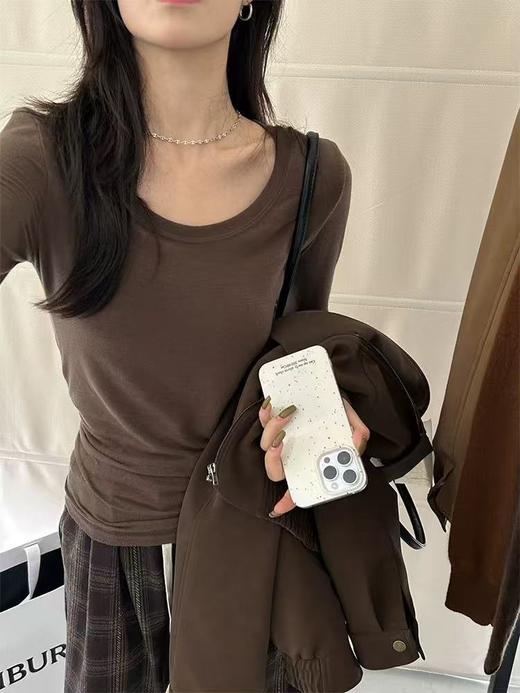 【YW】无忧购韩版百搭螺纹棉显瘦鹅蛋领面膜T（截单后3-5天发货) 商品图8