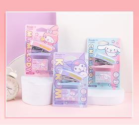 广博三丽鸥系列开学季文具正版授权订书机小号送480枚订书钉KT84691