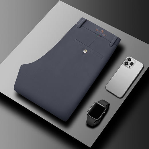 罗蒙春秋款男士休闲裤直筒显瘦男长裤休闲商务通勤百搭裤子弹力舒适 商品图5