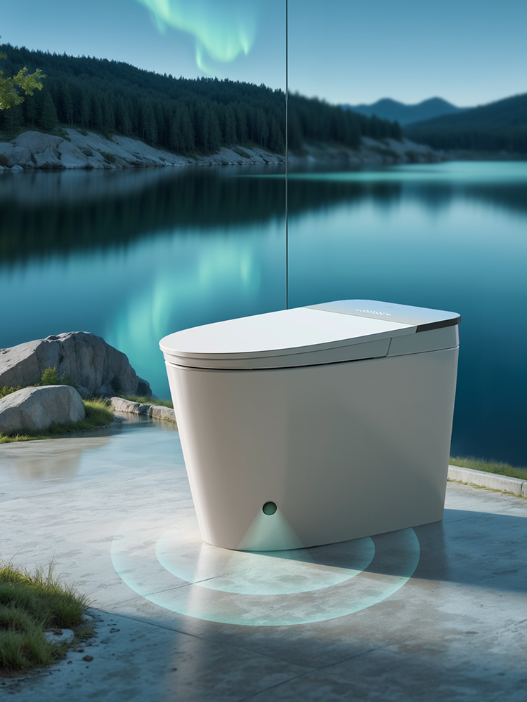 帝王洁具静音智能马桶家用全自动一体式无水压坐便器TA040北极光