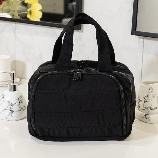 【大容量化妆包】旅行防水洗漱包 外出便携分区分层简约收纳包 国庆出游好物  商品图10