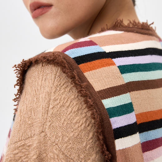 西藏手工邦典条纹马甲  SJF97W234N 商品图10