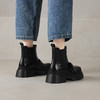 阿么手工女鞋复古烟筒靴女真皮秋冬新款厚底短筒皮带扣短靴5.5CM 商品缩略图3