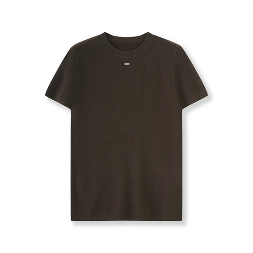 「高货wl」全新升级【铂金会员192/天猫259/差价67】(95520)洛诗琳舒适亲肤密织针织T恤2025早秋新款气质正肩显瘦上衣 商品图4