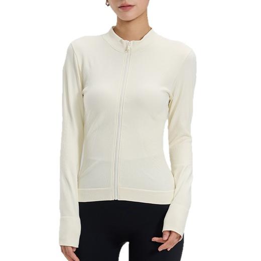 【路路精选】秋冬新款紧身健身服女跑步外套拉链运动服上衣长袖拉链修身瑜伽服 商品图3