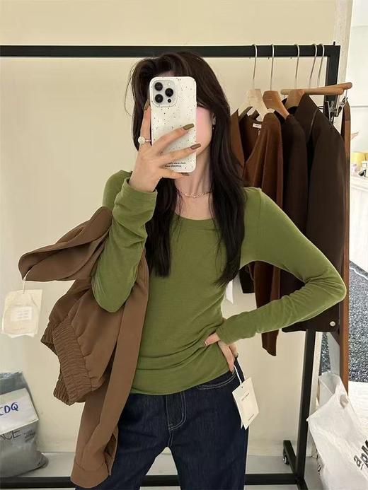 【YW】无忧购韩版百搭螺纹棉显瘦鹅蛋领面膜T（截单后3-5天发货) 商品图3