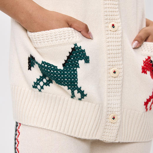 手工哈尼绣羊绒开衫  SJF97W240N 商品图6