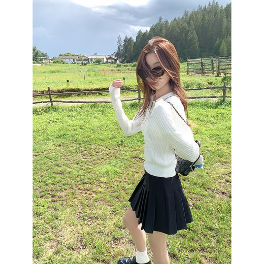 【149元任选2件】最后一波现货！韩系polo领麻花针织打底衫女 商品图4